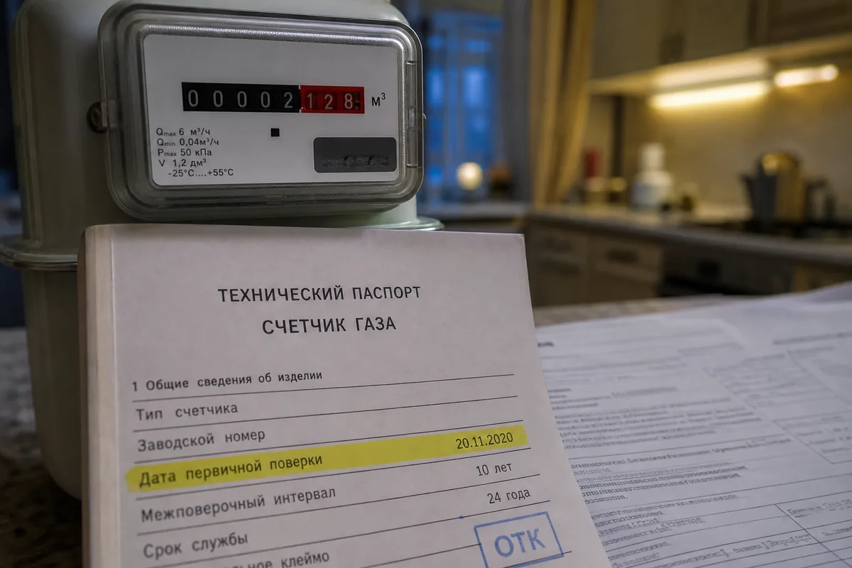 Дата поверки газового счетчика: как узнать срок следующей проверки прибора
